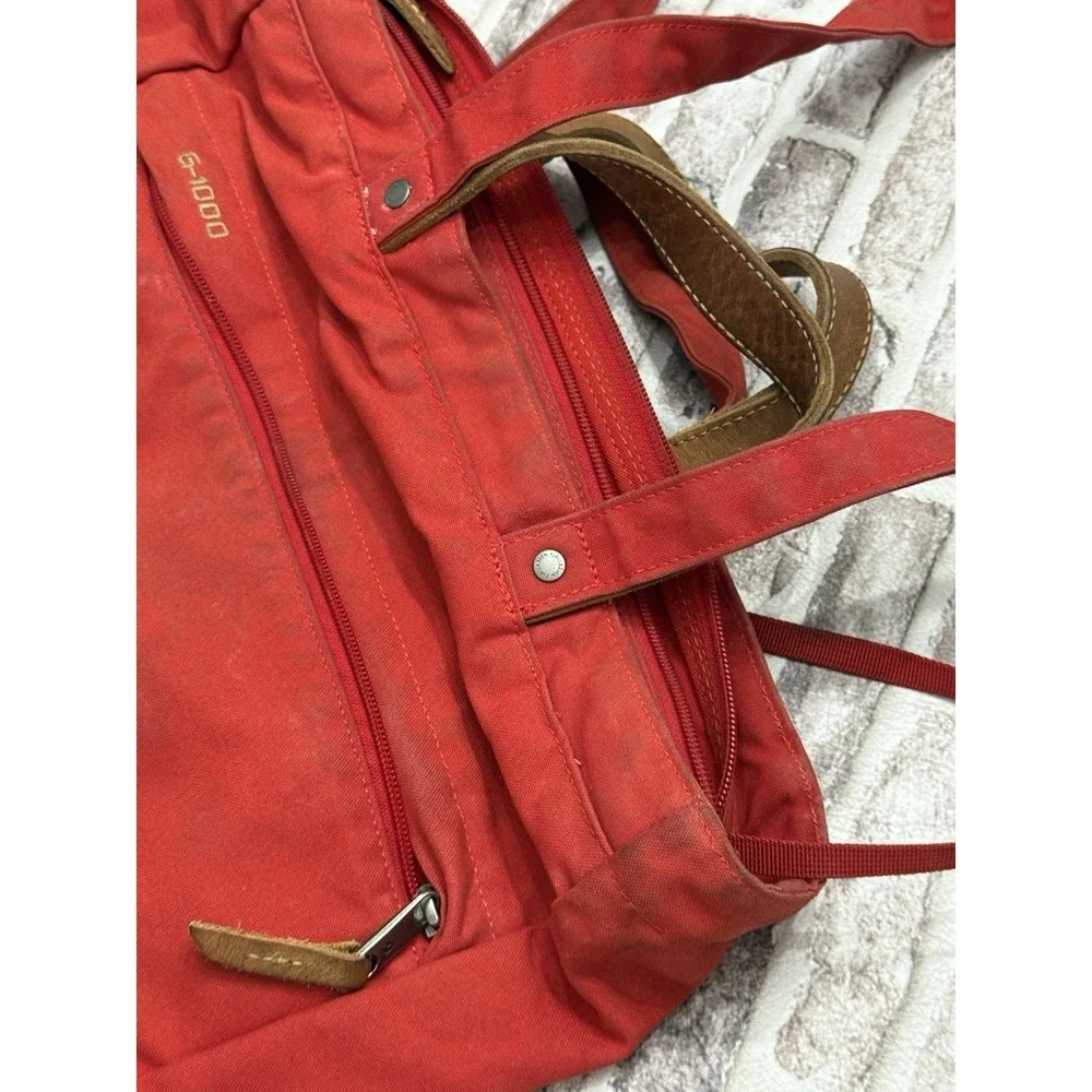 Fjallraven G-1000 Totepack No. 1 Convertible Travel Shoulder Bag Backpack Red - Picture 3 of 12